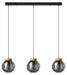 Eglo Canada - Three Light Linear Pendant - Magacela - Black & Light Wood- Union Lighting Luminaires Decor