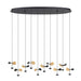 Eglo Canada - LED Linear Pendant - Dracera - Black, Gold Leaf- Union Lighting Luminaires Decor