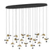 Eglo Canada - LED Linear Pendant - Dracera - Black, Gold Leaf- Union Lighting Luminaires Decor