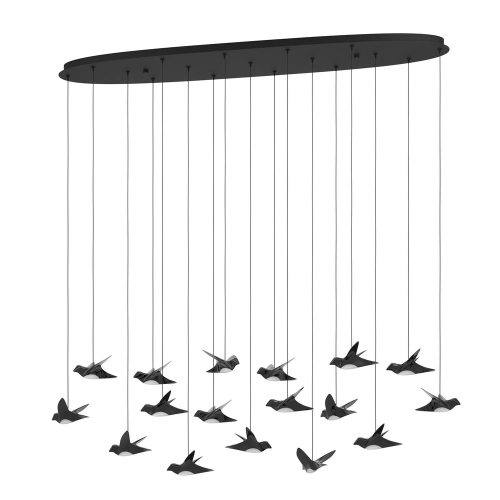 Eglo Canada - LED Linear Pendant - Paratebueno - Black, Black Chrome- Union Lighting Luminaires Decor
