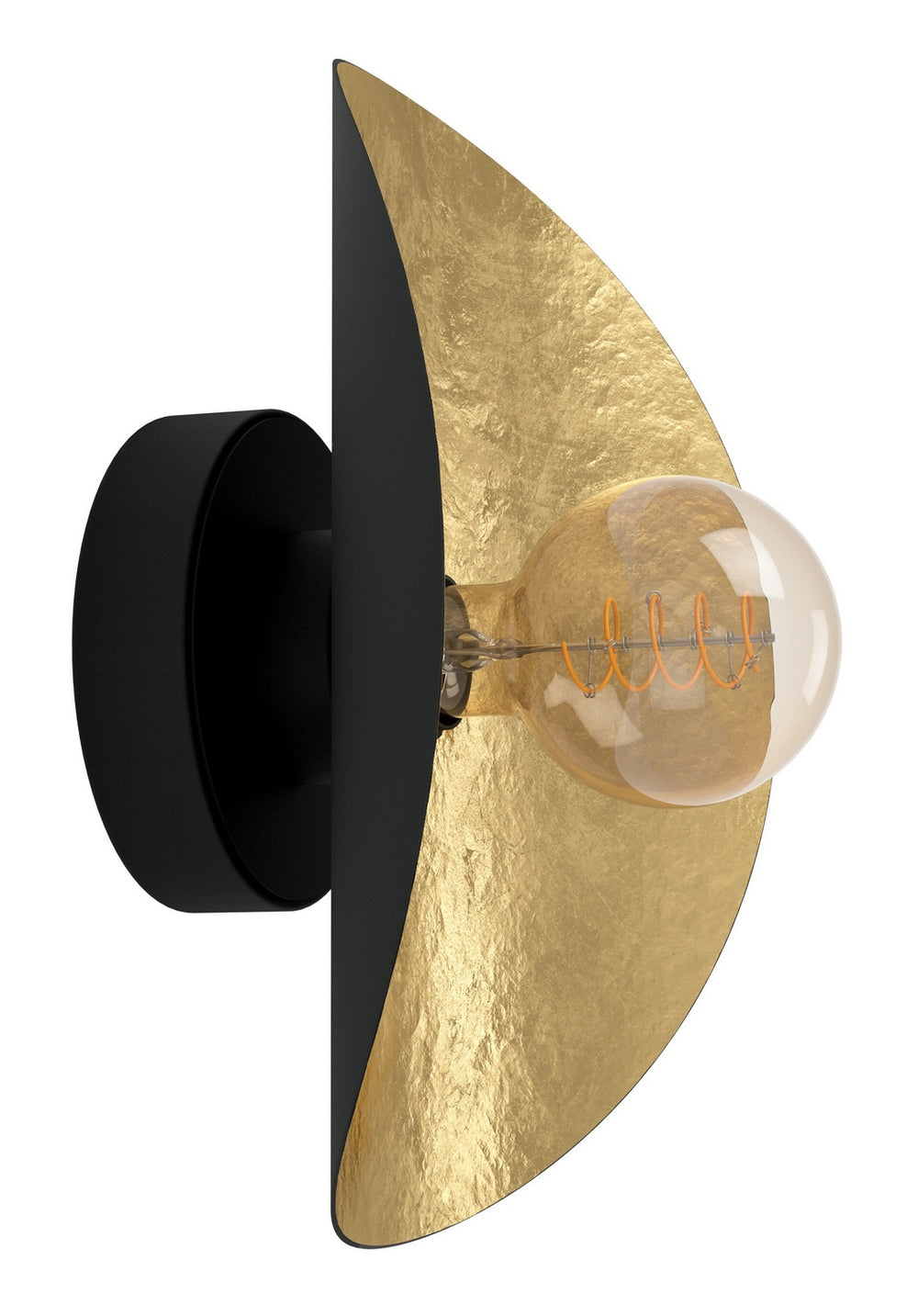 Eglo Canada - One Light Wall Sconce - Saceda - Black, Gold Leaf- Union Lighting Luminaires Decor