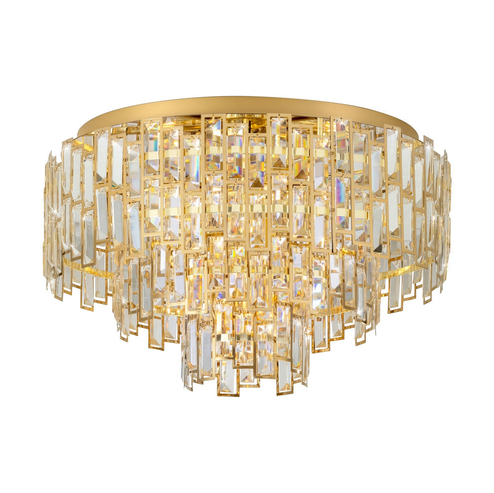 Eglo Canada - Ten Light Ceiling Mount - Calmeilles - Brass- Union Lighting Luminaires Decor