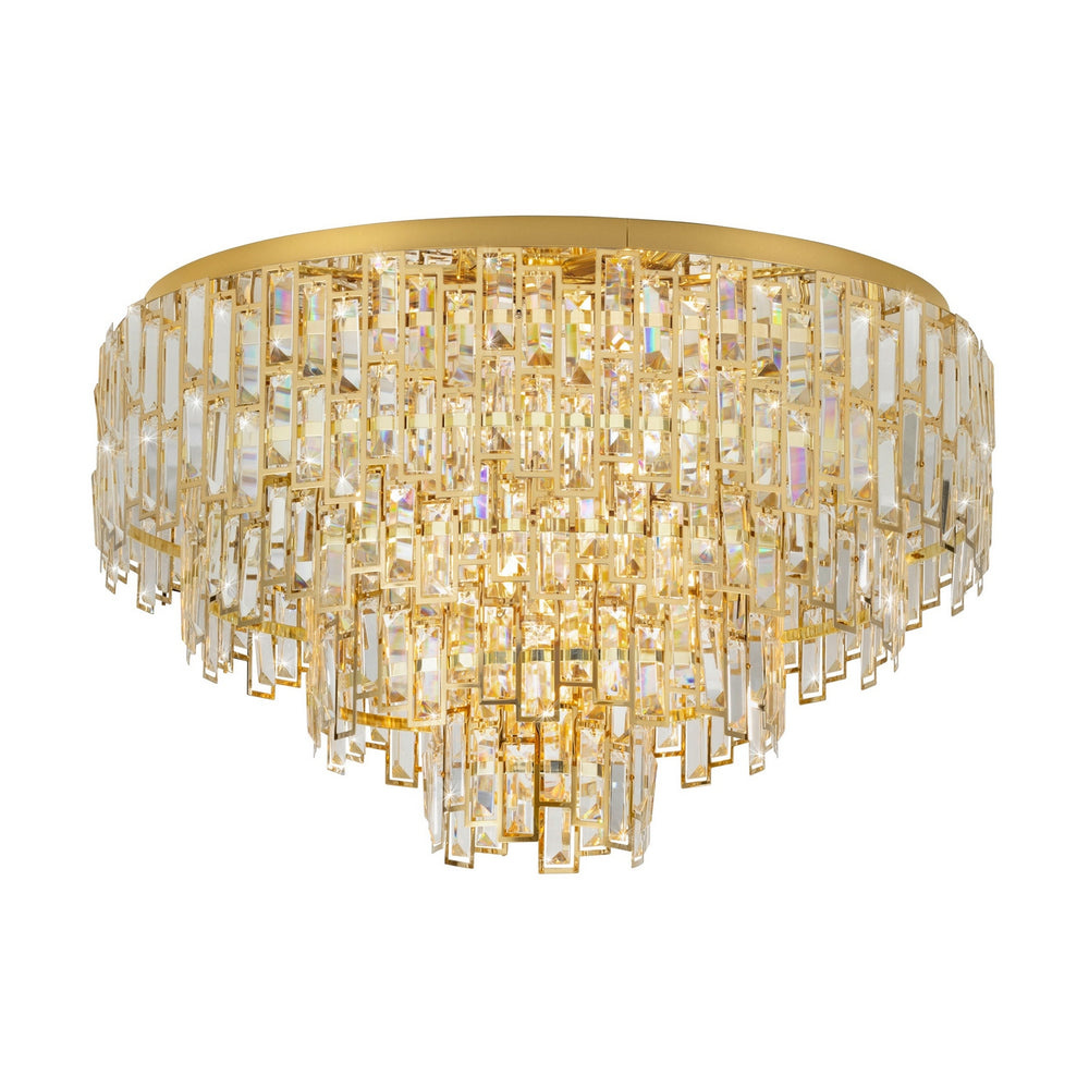 Eglo Canada - Ten Light Ceiling Mount - Calmeilles - Brass- Union Lighting Luminaires Decor