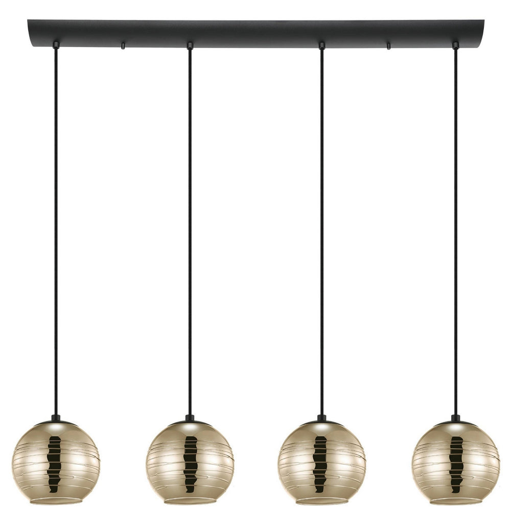 Eglo Canada - Four Light Pendant - Lemorieta - Black- Union Lighting Luminaires Decor