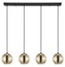 Eglo Canada - Four Light Pendant - Lemorieta - Black- Union Lighting Luminaires Decor