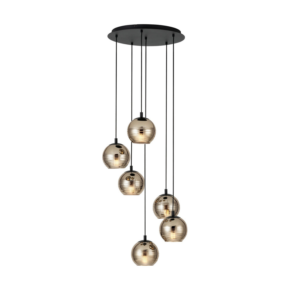 Eglo Canada - Six Light Pendant - Lemorieta - Black- Union Lighting Luminaires Decor