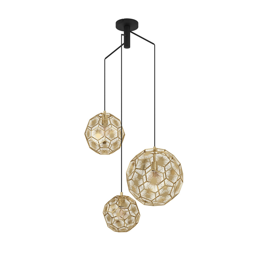 Eglo Canada - Three Light Pendant - Skoura - Black- Union Lighting Luminaires Decor