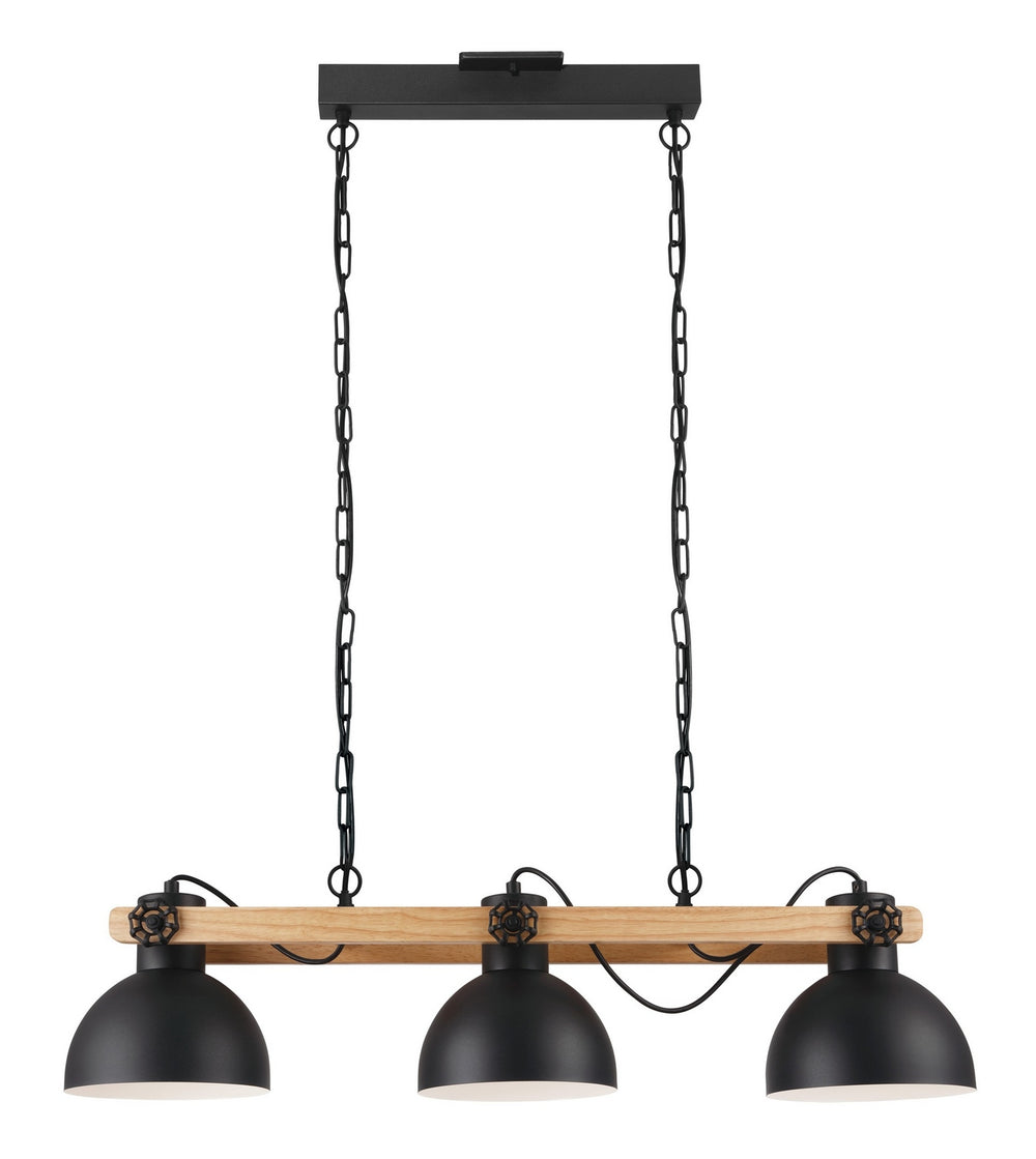 Eglo Canada - Three Light Linear Pendant - Lubenham - Black- Union Lighting Luminaires Decor