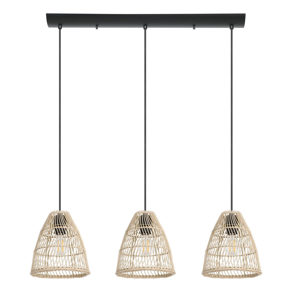 Eglo Canada - Three Light Pendant - Ayesgarth - Black- Union Lighting Luminaires Decor