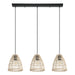 Eglo Canada - Three Light Pendant - Ayesgarth - Black- Union Lighting Luminaires Decor
