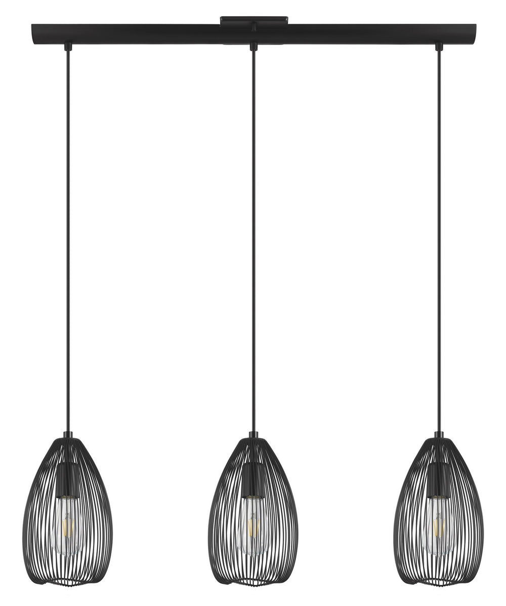 Eglo Canada - Three Light Linear Pendant - Clevedon - Black- Union Lighting Luminaires Decor