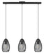 Eglo Canada - Three Light Linear Pendant - Clevedon - Black- Union Lighting Luminaires Decor