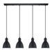 Eglo Canada - Four Light Pendant - Priddy - Black- Union Lighting Luminaires Decor