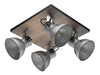 Eglo Canada - Four Light Ceiling Mount - Barnstaple - Black & Bleached Wood- Union Lighting Luminaires Decor
