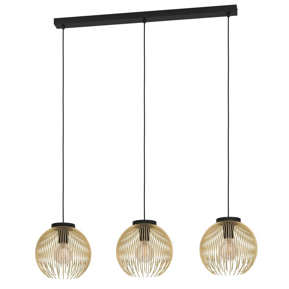 Eglo Canada - Three Light Pendant - Venezuela - Black- Union Lighting Luminaires Decor