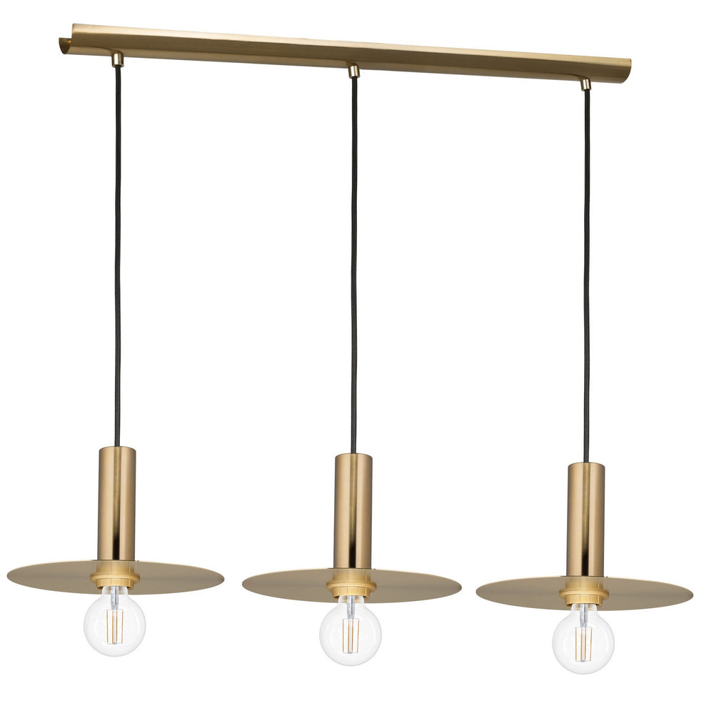 Eglo Canada - Three Light Linear Pendant - Escandell - Brushed Gold- Union Lighting Luminaires Decor