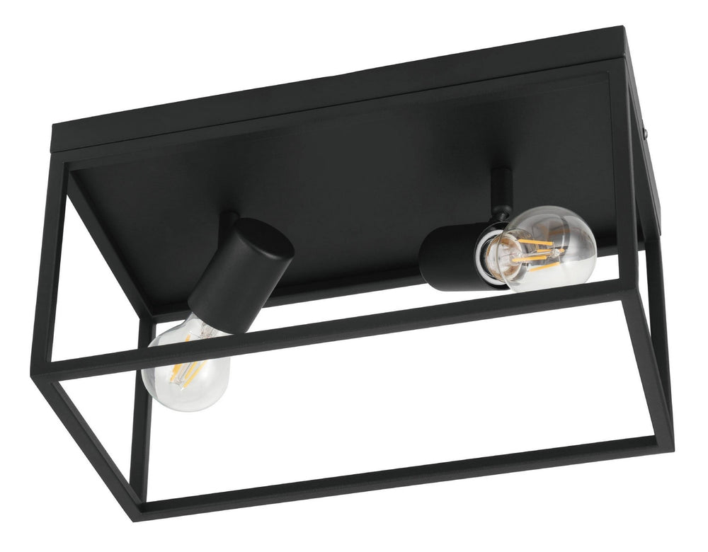 Eglo Canada - Two Light Ceiling Mount - Silentina - Black- Union Lighting Luminaires Decor