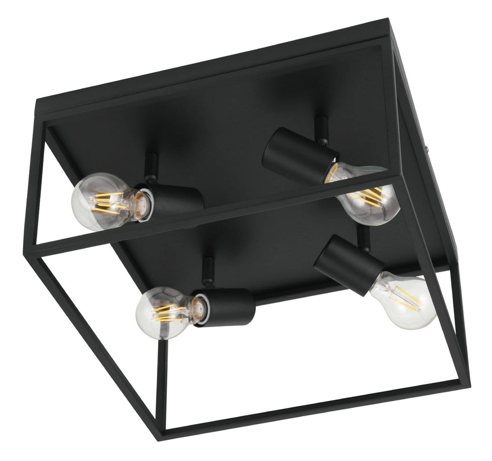 Eglo Canada - Four Light Ceiling Mount - Silentina - Black- Union Lighting Luminaires Decor