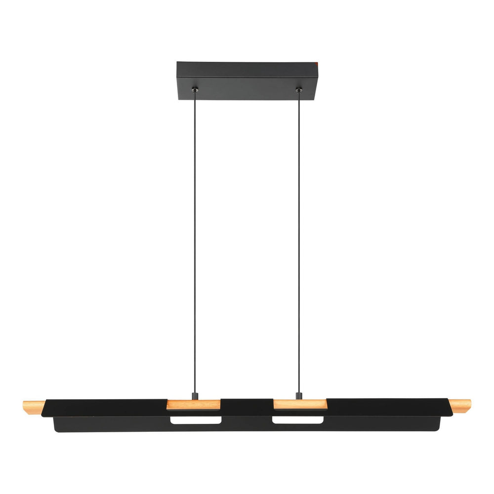 Eglo Canada - LED Pendant - Ermua - Black & Wood- Union Lighting Luminaires Decor