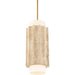 Modern Forms Canada - LED Mini Pendant - Caviar - Beige Travertine/Aged Brass- Union Lighting Luminaires Decor