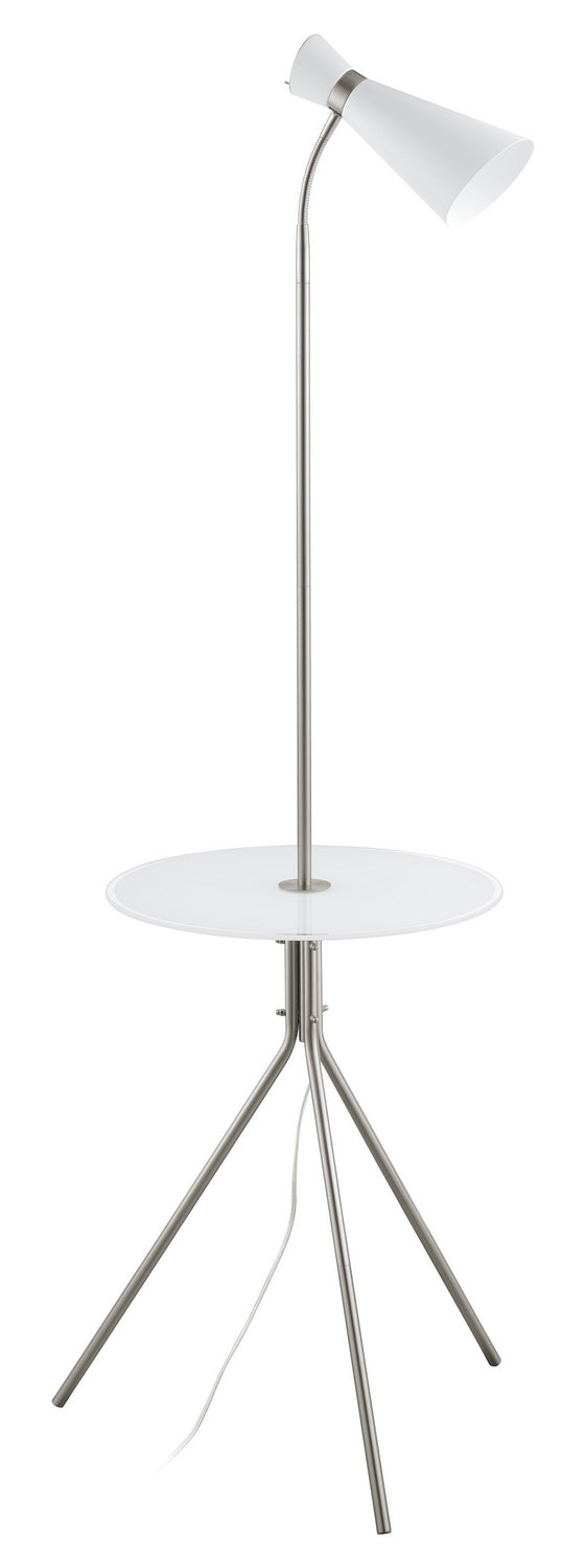 Eglo Canada - One Light Floor Lamp - Policara - Matte Nickel- Union Lighting Luminaires Decor