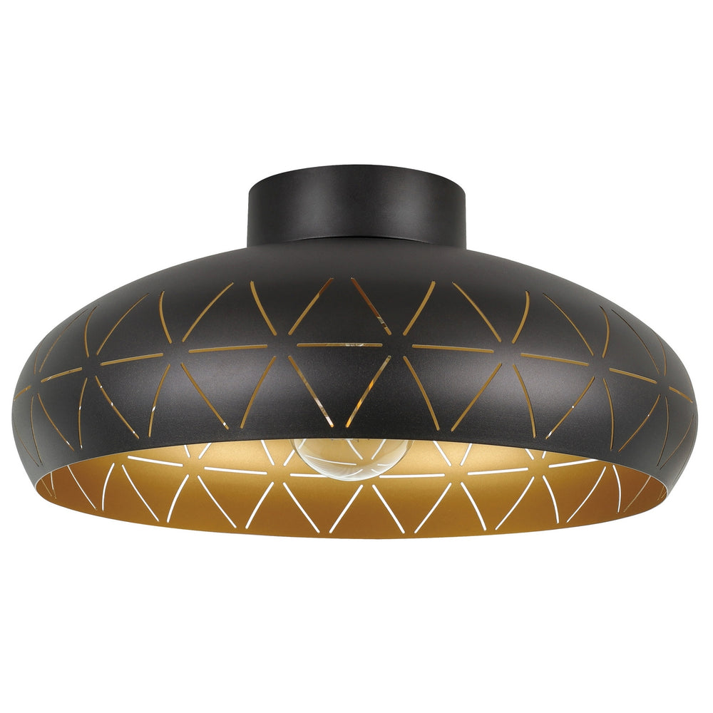 Eglo Canada - One Light Ceiling Mount - Ramon 1 - Black & Gold- Union Lighting Luminaires Decor