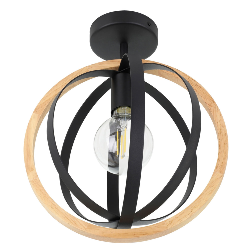 Eglo Canada - One Light Ceiling Mount - Basildon - Black- Union Lighting Luminaires Decor