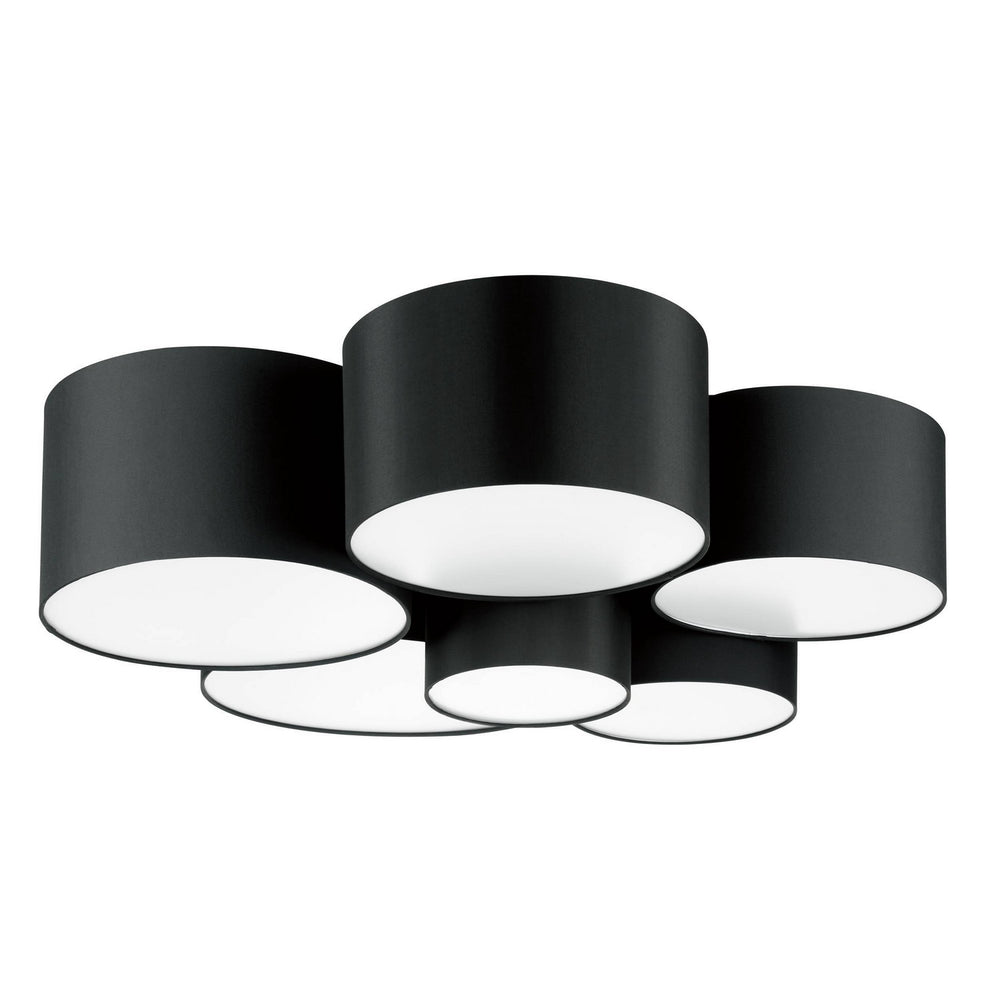 Eglo Canada - Six Light Ceiling Mount - Pastore 2 - Black- Union Lighting Luminaires Decor