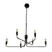 Eglo Canada - Six Light Chandelier - Portofino - Black- Union Lighting Luminaires Decor