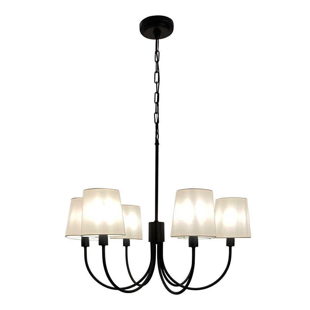 Eglo Canada - Six Light Chandelier - Smyrna - Black- Union Lighting Luminaires Decor