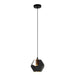 Eglo Canada - One Light Mini Pendant - Rasigures - Structured Black And Gold- Union Lighting Luminaires Decor
