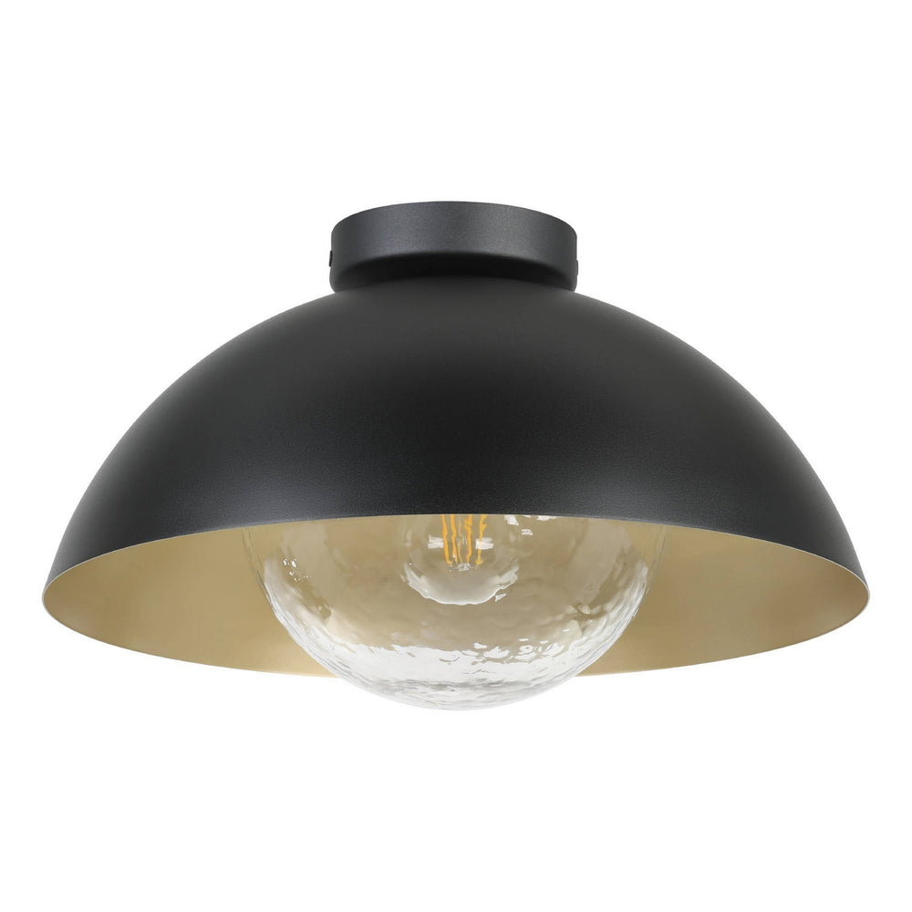Eglo Canada - One Light Semi-Ceiling Mount - Dyal - Black & Gold- Union Lighting Luminaires Decor