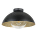 Eglo Canada - One Light Semi-Ceiling Mount - Dyal - Black & Gold- Union Lighting Luminaires Decor