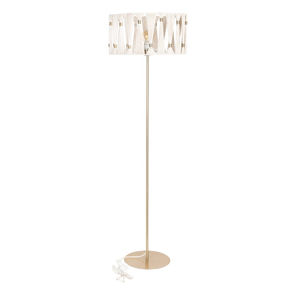 Eglo Canada - One Light Floor Lamp - Macclenny - Brushed Brass- Union Lighting Luminaires Decor