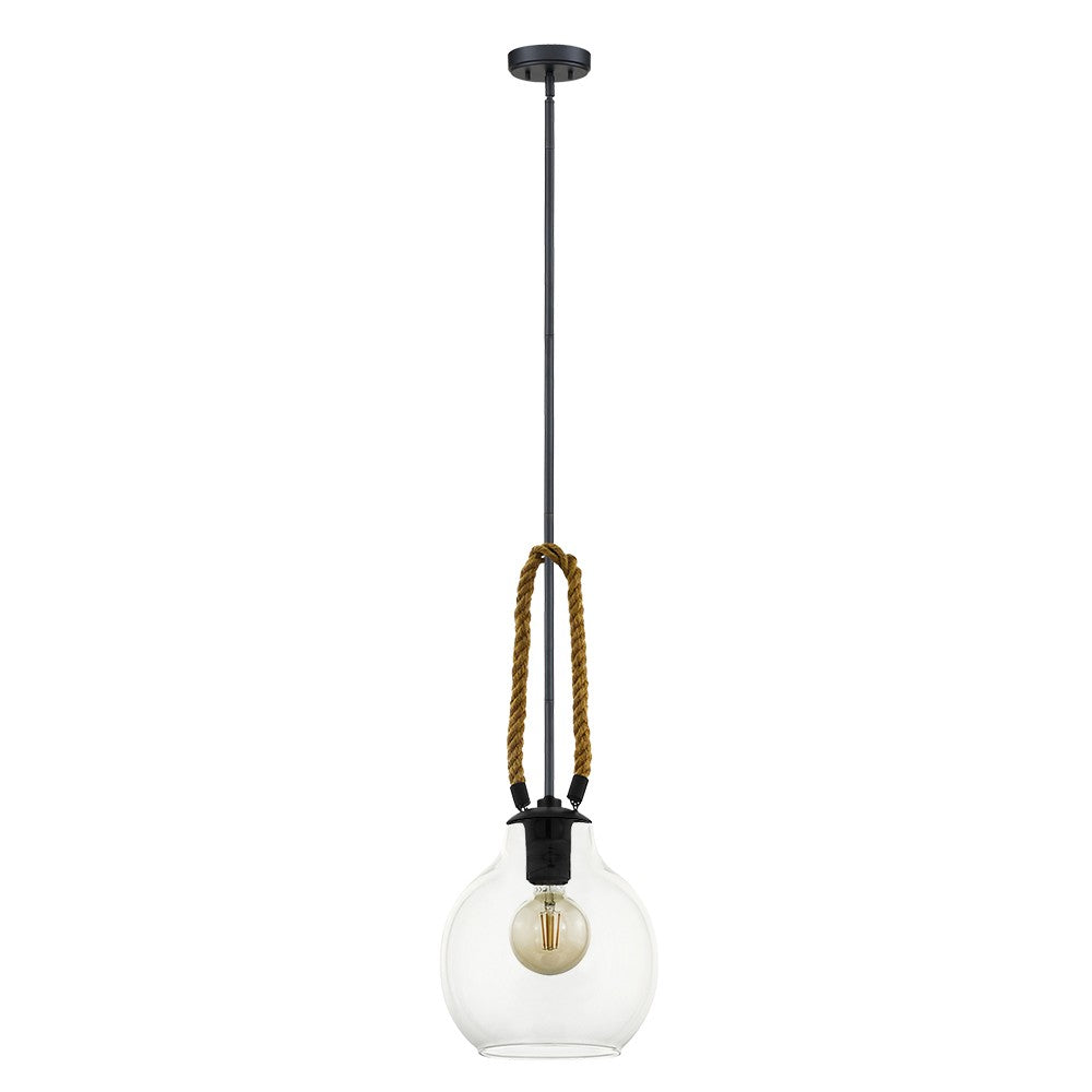 Eglo Canada - One Light Pendant - Roding - Black- Union Lighting Luminaires Decor