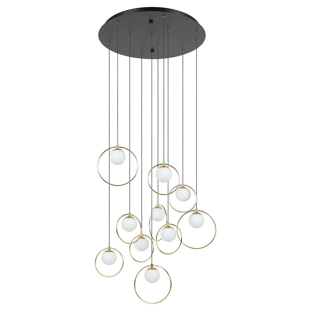 Eglo Canada - LED Pendant - Portocolom - Black, Shinny Brass- Union Lighting Luminaires Decor
