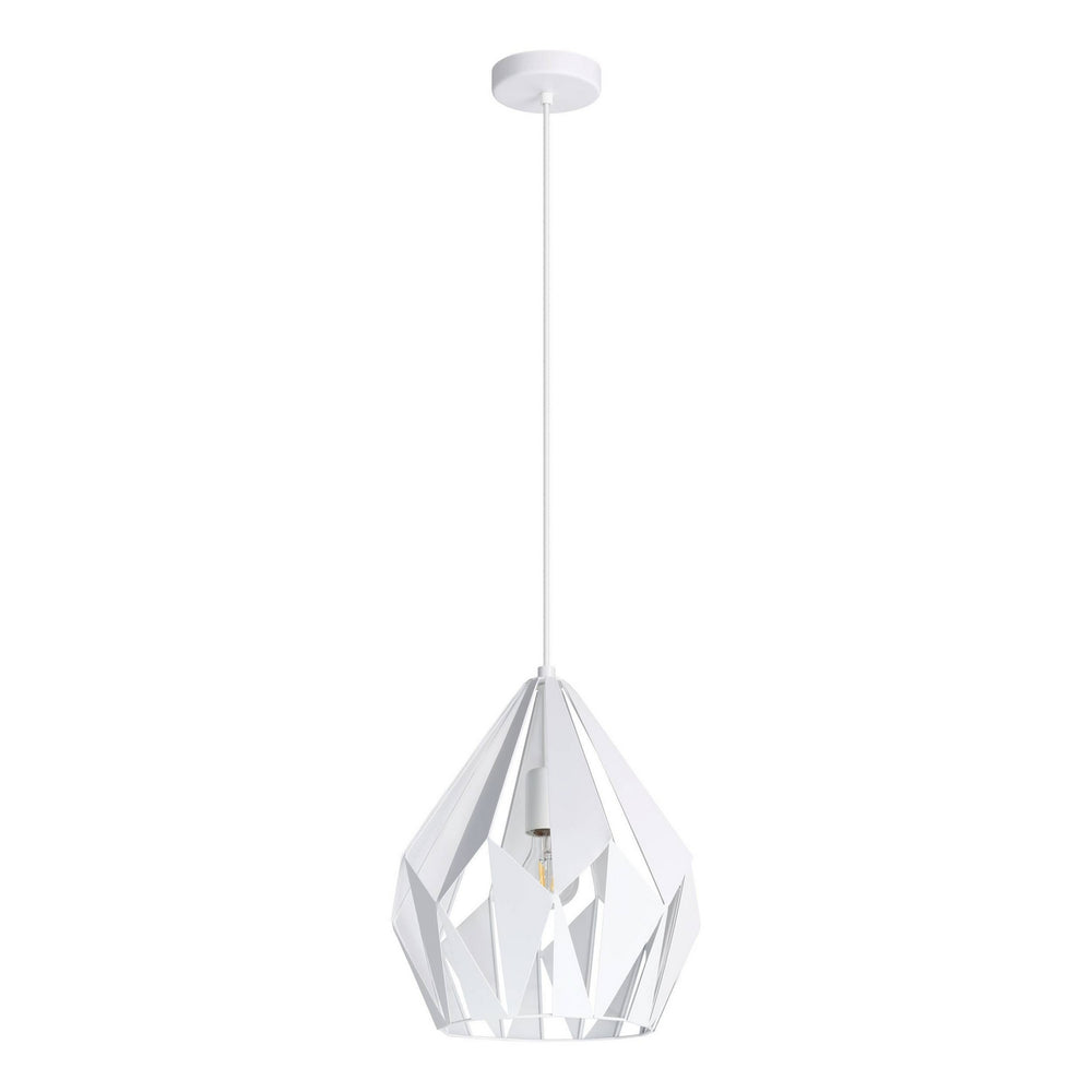 Eglo Canada - One Light Pendant - Carlton - White- Union Lighting Luminaires Decor