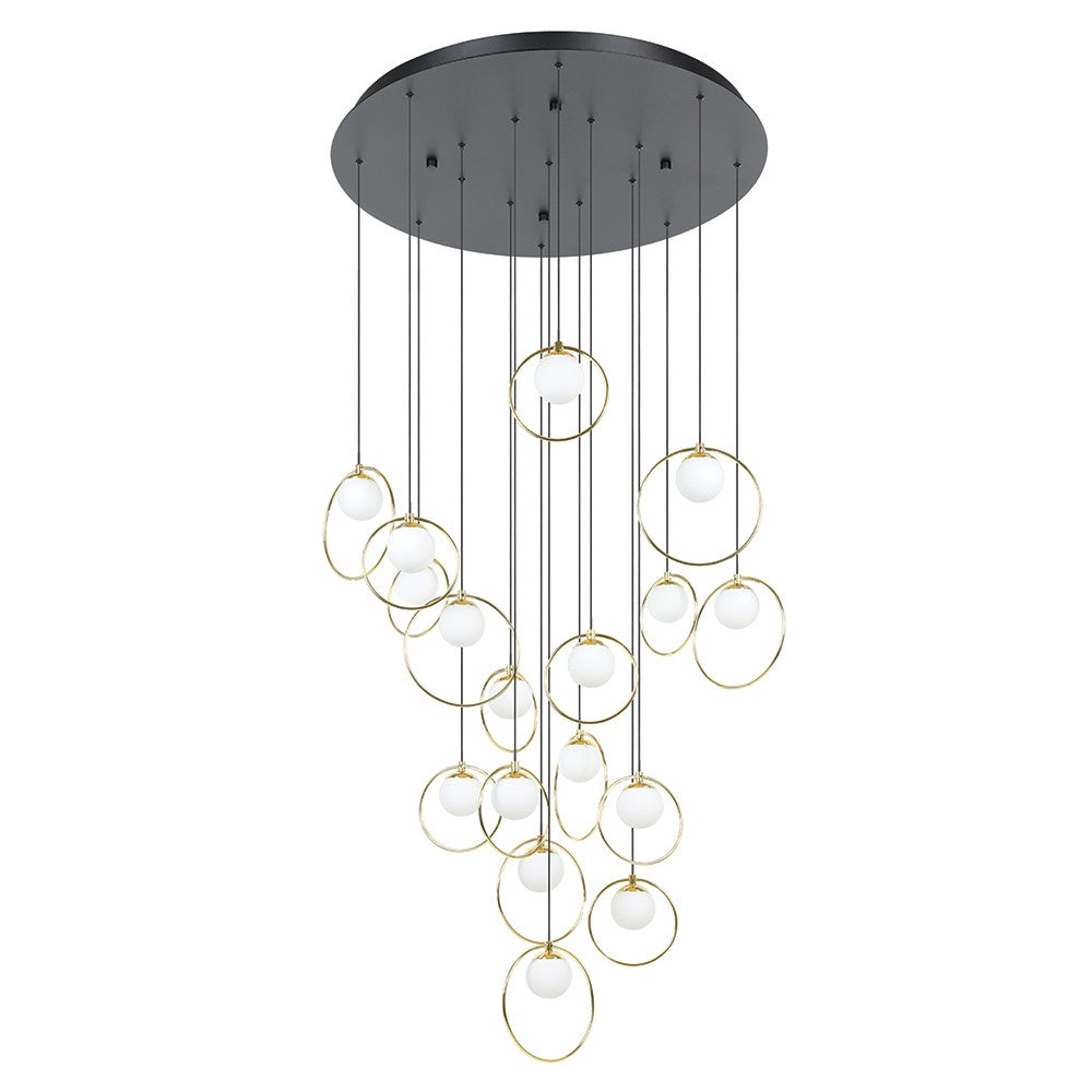 Eglo Canada - LED Pendant - Portocolom - Black, Shinny Brass- Union Lighting Luminaires Decor