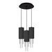 Alora Canada - LED Pendant - Bordeaux - Matte Black/Clear Ribbed Glass- Union Lighting Luminaires Decor