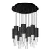 Alora Canada - LED Pendant - Bordeaux - Matte Black/Clear Ribbed Glass- Union Lighting Luminaires Decor