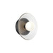 Alora Canada - LED Wall/Vanity - Hera - Matte Black/Clear Ribbed Glass- Union Lighting Luminaires Decor