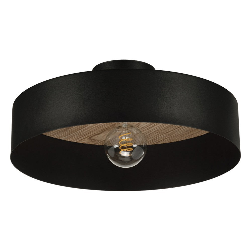 Eglo Canada - One Light Semi-Ceiling Mount - Duaia - Black- Union Lighting Luminaires Decor