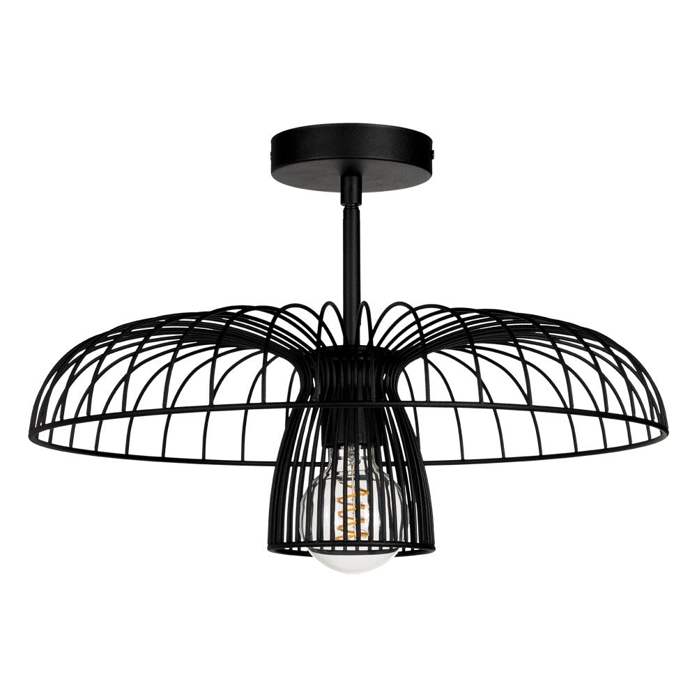 Eglo Canada - One Light Ceiling Mount - Champerico - Black- Union Lighting Luminaires Decor