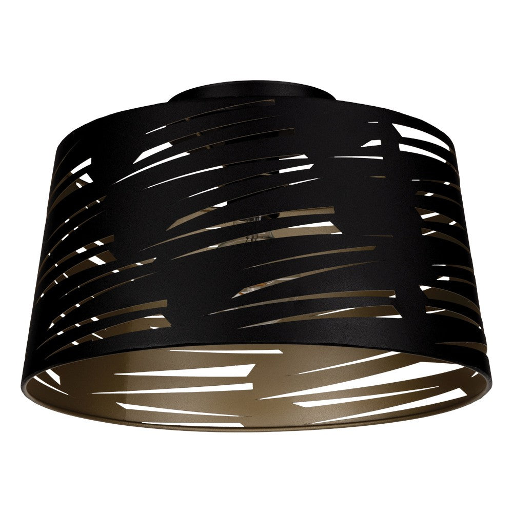 Eglo Canada - One Light Ceiling Mount - Akers Mill - Black- Union Lighting Luminaires Decor