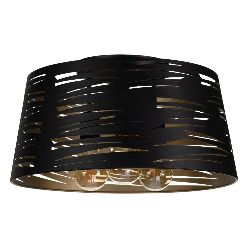 Eglo Canada - Three Light Ceiling Mount - Akers Mill - Black- Union Lighting Luminaires Decor