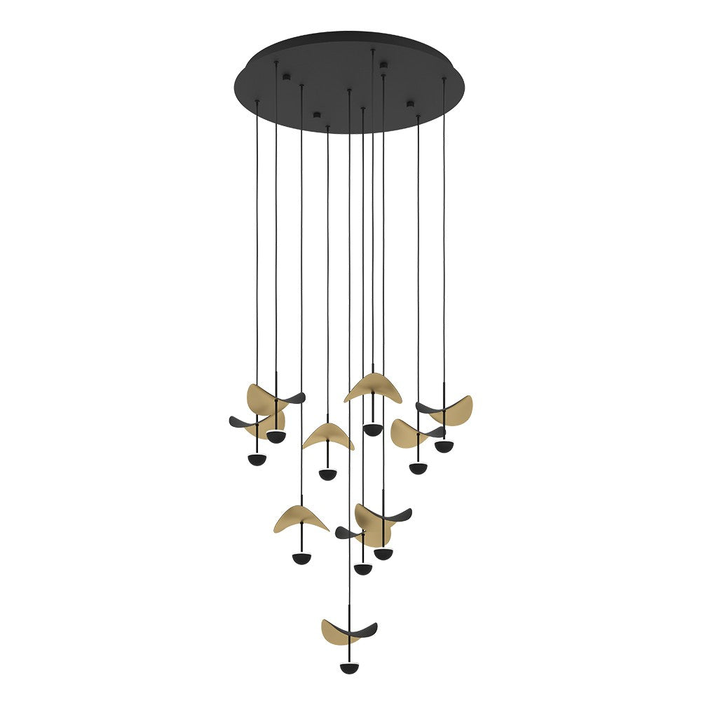 Eglo Canada - LED Pendant - Dracera - Black, Gold Leaf- Union Lighting Luminaires Decor