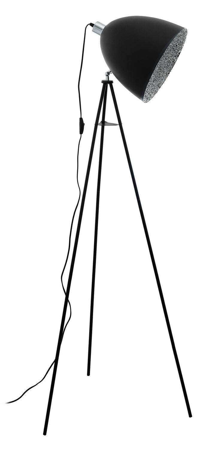 Eglo Canada - One Light Floor Lamp - Mareperla - Black & Chrome- Union Lighting Luminaires Decor