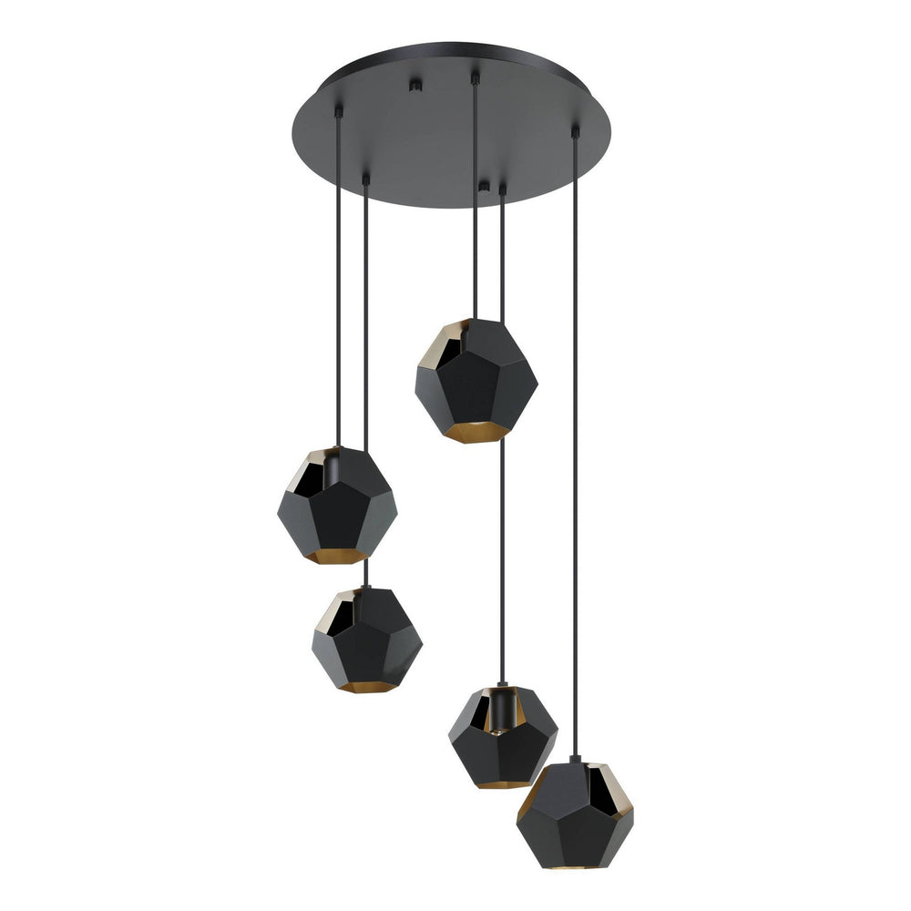 Eglo Canada - Five Light Pendant - Rasigures - Black- Union Lighting Luminaires Decor