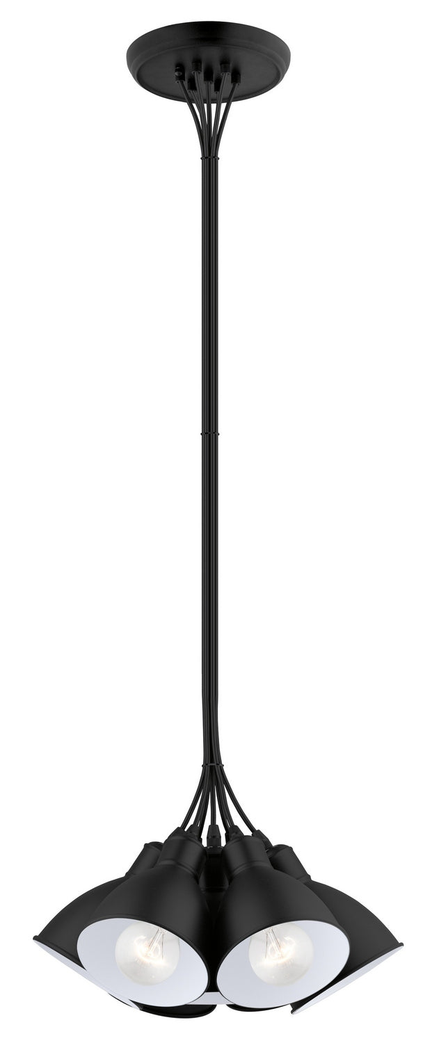 Eglo Canada - Seven Light Pendant - Priddy - Black- Union Lighting Luminaires Decor