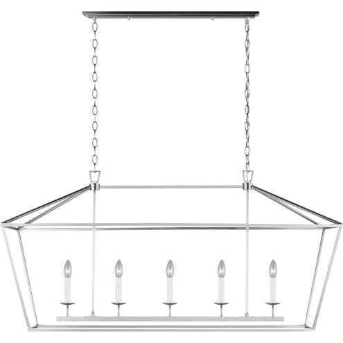 Visual Comfort Studio Canada - Five Light Linear Chandelier - Dianna - Brushed Nickel- Union Lighting Luminaires Decor
